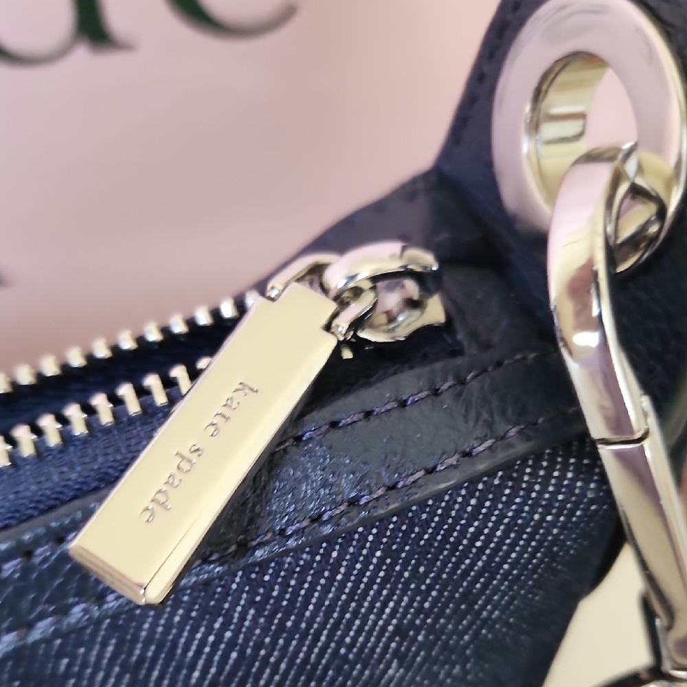 Kate Spade Navy Crossbody Bag with Cherry Detail - Picture 7 of 10